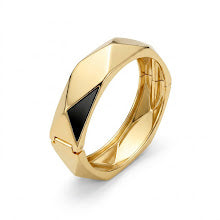 Bracelete detalhado liso fino dourado