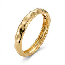 Bracelete detalhado liso largo dourado