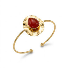 Bracelete orgânico gota pequena dourado