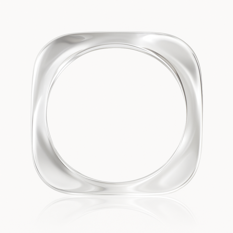 Bracelete Square Resina Incolor
