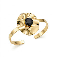 Bracelete esmaltado detalhado dourado