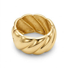 Bracelete torcido liso dourado