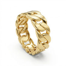 Bracelete elos lisos dourado
