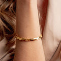 Pulseira Elos Retangulares M — Dourado